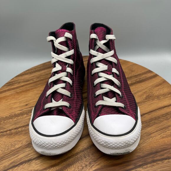 Converse Chuck Taylor Lift Hi Platform Shoes Big Kids 7 Sparkle Pink Sneakers - Picture 2 of 8